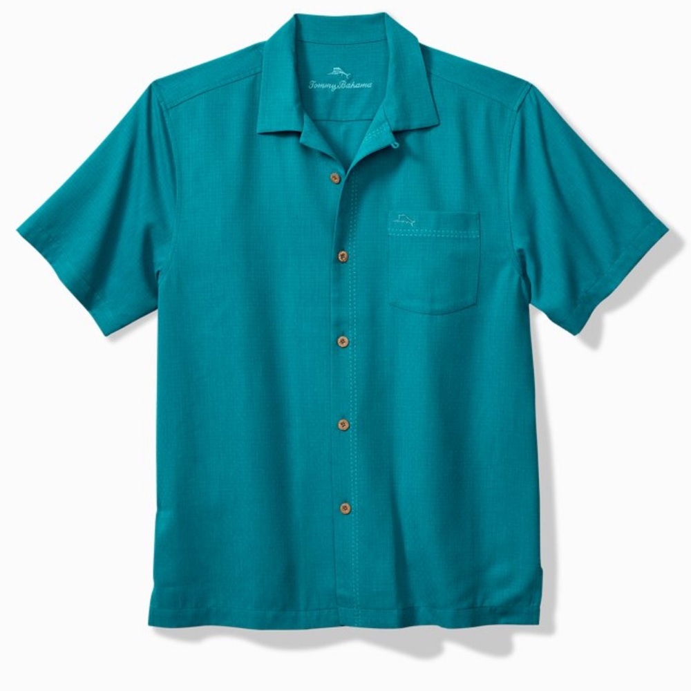 Tommy Bahama Teal Silk Shirt